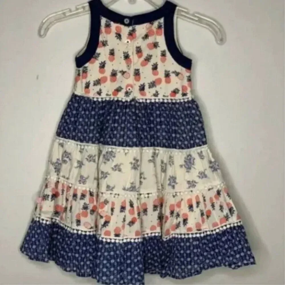 Cutey Couture Girl's CPineapple Girl's Sleeveless Cotton Dress Size 2/3 Years